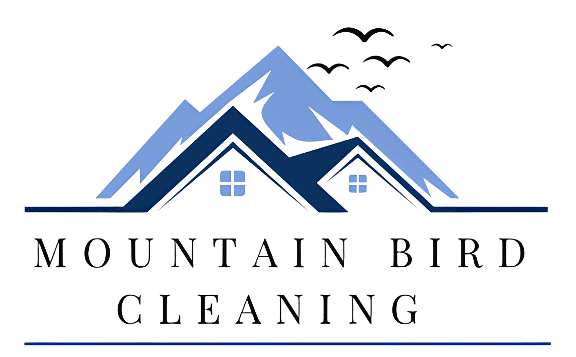 Mountain Bird Cleaning logo with mountains.