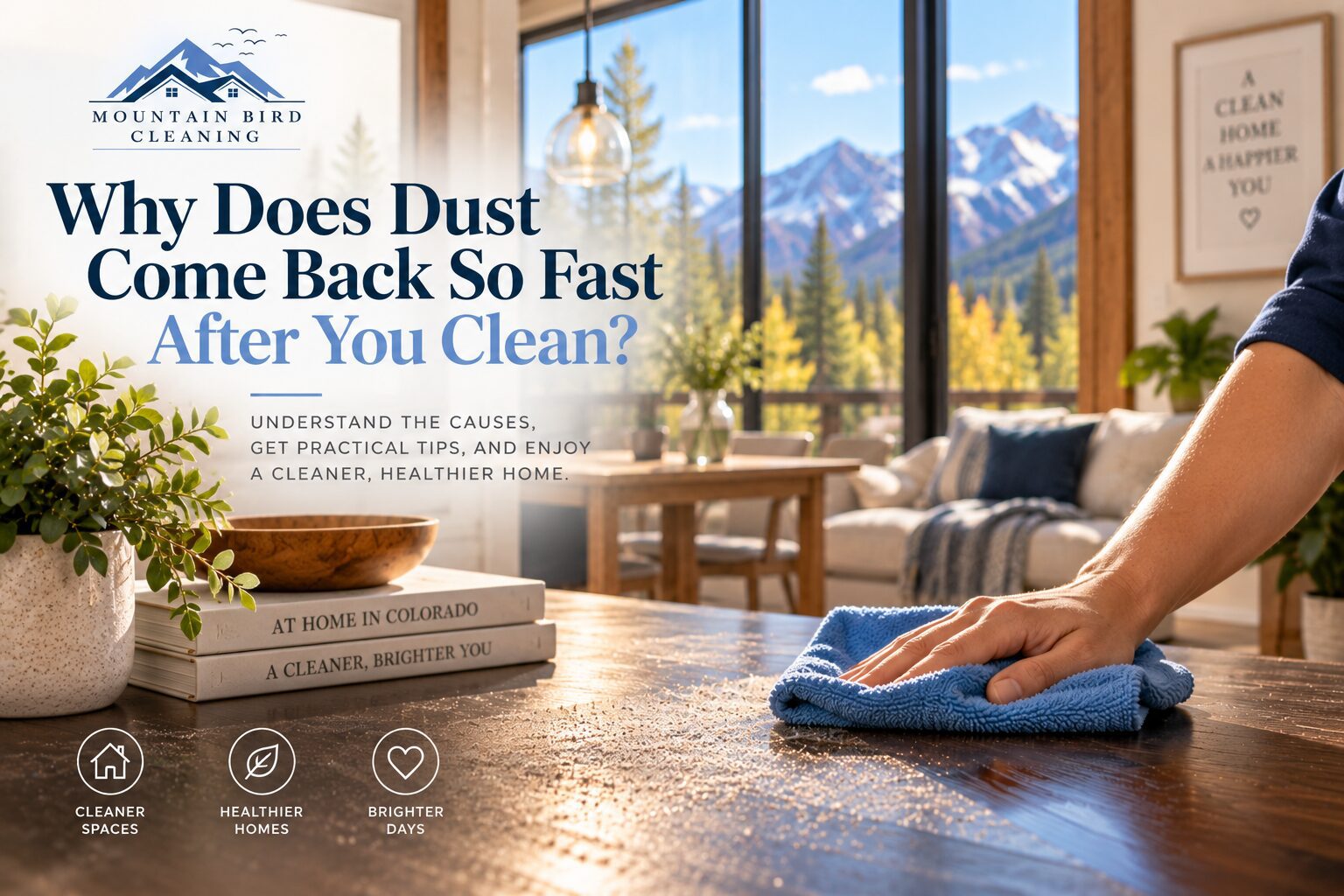 Why does dust come back so fast in a sunlit Colorado home